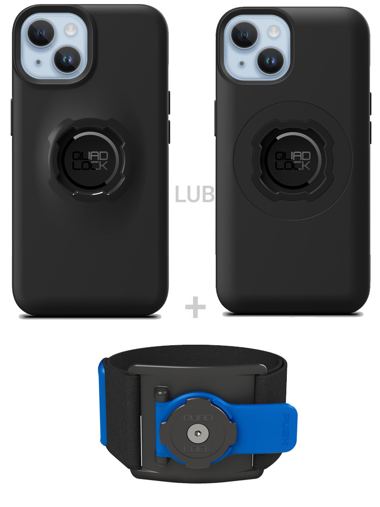 Zestaw do biegania: etui na telefon iPhone 14 oraz opaska sportowa Quad Lock