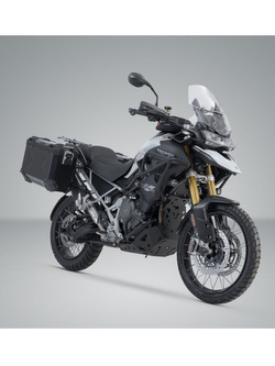 Zestaw: kufry boczne + stelaże PRO TRAX ADV SW-MOTECH 45/37 do motocykla Triumph Tiger 1200 GT / Pro / Rally Pro (22-) (pojemność 37 i 45 L) czarne