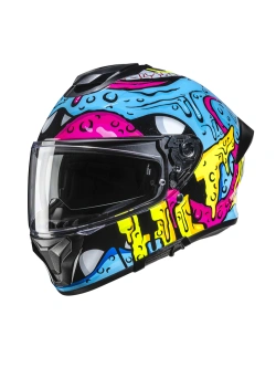 Kask integralny HJC C71 Squeeze niebiesko-żółty