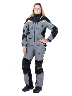 Kurtka motocyklowa damska tekstylna Touratech Companero Rambler Pro szaro-czarno-żółta