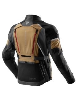 Kurtka motocyklowa tekstylna Rebelhorn Hardy 3.0 brązowo-szaro-czerwona