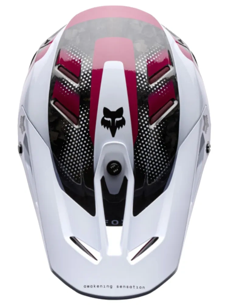 Kask enduro Fox V3 RS Tactile czarno-biały