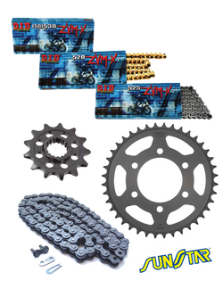 YAMAHA XJ6 (ABS)/ XJ6 DIVERSION [09-15] zestaw napędowy DID520 ZVMX ZŁOTY SUPER STREET (X-ring hiper-wzmocniony) zębatki SUNSTAR