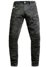 Spodnie motocyklowe jeansowe John Doe Defender Mono brązowo-zielone