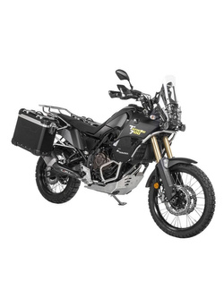 Zestaw: kufry boczne z anodowanego aluminium czarne "And-Black" Zega Evo + stelaże srebrne Touratech Yamaha Tenere 700 / World Raid (31+38L)