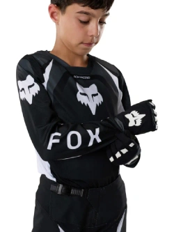 Bluza enduro dziecięca Fox 180 Frame czarno-szara