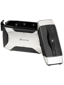 Kufer boczny plastikowy Hepco&Becker Xcore montowany na stelażu C-Bow czarno-srebrny (pojemność: 18 l)