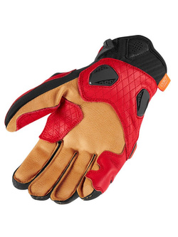 Rękawice motocyklowe Icon Hypersport Short czarno-czerwone