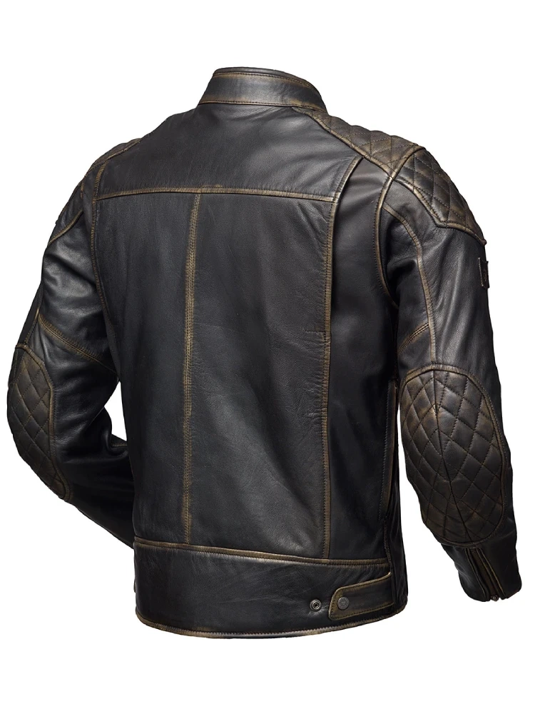 Kurtka motocyklowa skórzana Modeka Phinix brązowa