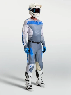 Spodnie cross Alpinestars MX Racer Amber szaro-niebieskie