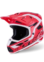 Kask enduro Alpinestars SM7 Deed biało-czerwono-czarny połysk