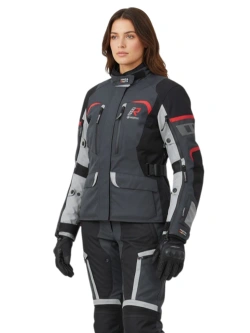 Kurtka motocyklowa damska tekstylna Rukka Rimorina Pro czarno-czerwona