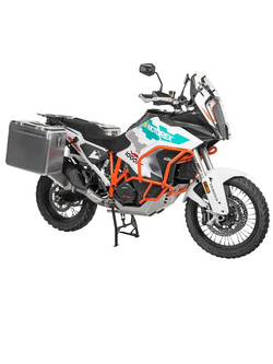 Zestaw: kufry boczne srebrne Zega Mundo + stelaże czarne Touratech KTM Super Adventure 1290 S/R (21-24) [poj.: 38+45l]