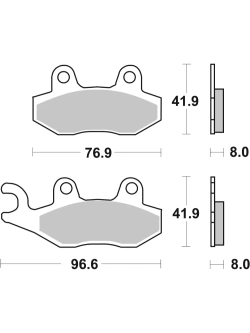 Klocki hamulcowe Brembo CC 07SU1215 Aprilia/ Hyosung/ Kawasaki/ Triumph/ Yamaha (wybrane modele) [kpl. na 1 tarczę]