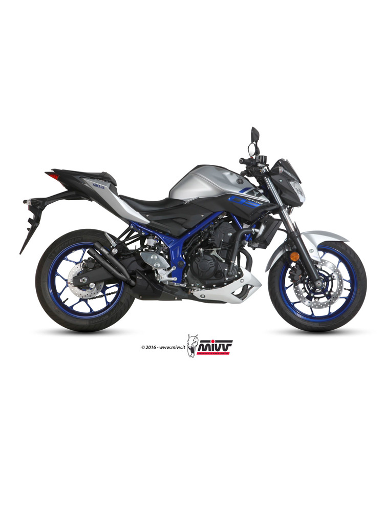 Tłumik motocyklowy Slip-On Line (Double Gun) MIVV do Yamaha MT-03 (16-) czarny