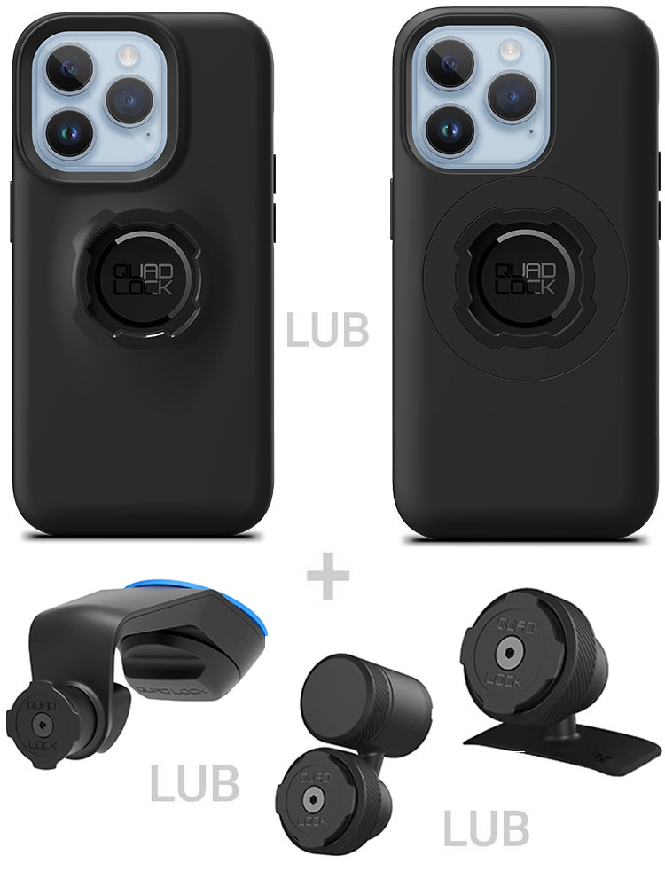 Zestaw do samochodu: etui na telefon iPhone 14 Pro + mocowanie Quad Lock
