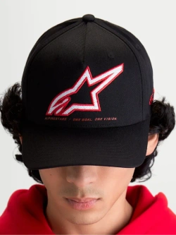Czapka z daszkiem Alpinestars Lineout czarno-czerwona
