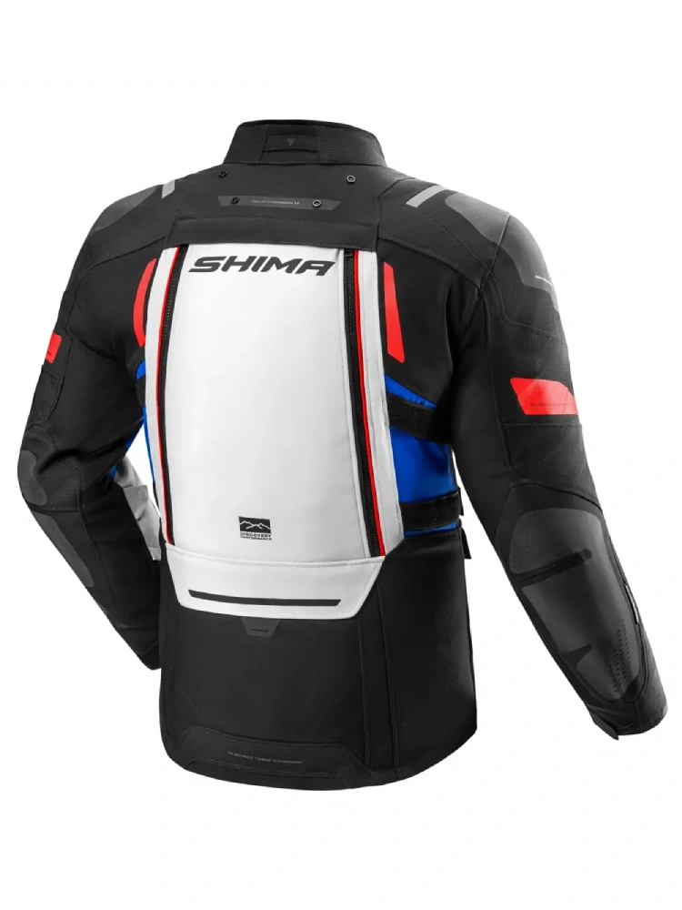 Kurtka motocyklowa tekstylna Shima Dune 2.0 G2 czarno-biało-niebieska