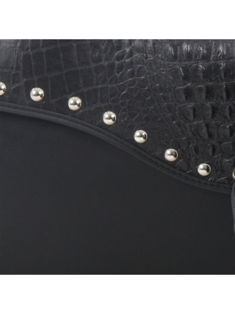 Sakwa skórzana prawa Ivory Hepco&Becker (pojemność: 21L) czarno-beżowa