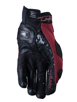 Rękawice motocyklowe damskie tekstylne Five Stunt Evo czarno-bordowe