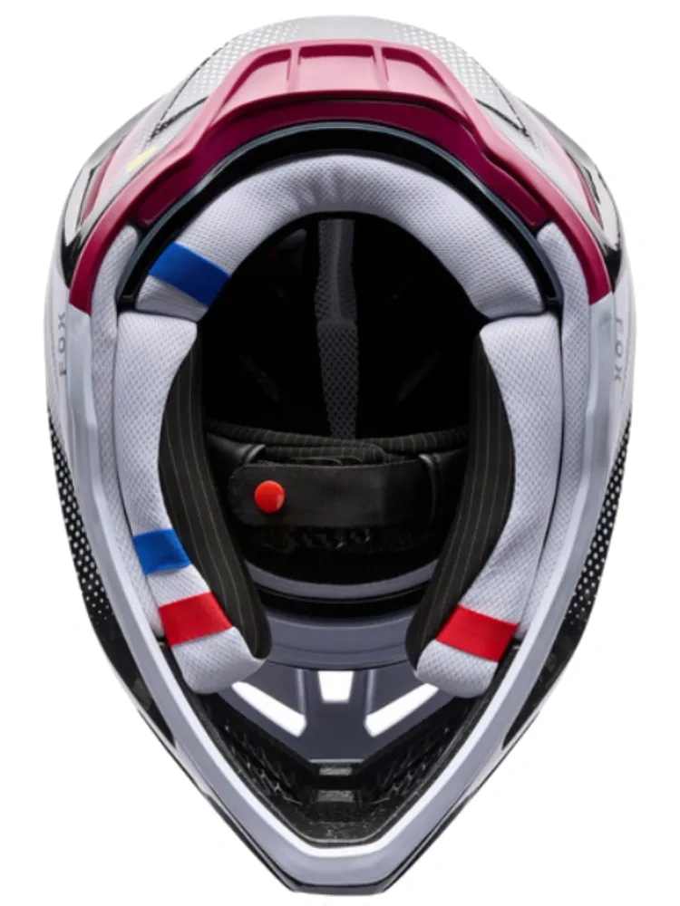 Kask enduro Fox V3 RS Tactile czarno-biały