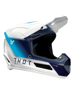 Kask enduro dziecięcy Thor Fleet Storm biało-niebieski