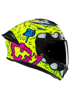 Kask integralny HJC C71 Squeeze żółto-różowy