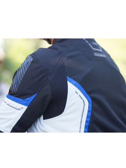 Kurtka motocyklowa Modeka Khao Air czarno-popielato-niebieska