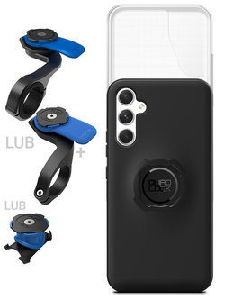 Zestaw rowerowy: etui na telefon Samsung Galaxy A34 + wodoodporny pokrowiec + mocowanie Quad Lock