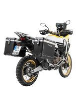 Zestaw: kufry boczne z anodowanego aluminium czarne Zega Pro + stelaże czarne Touratech Honda CRF1000L Africa Twin (18-22) /CRF1000L Adventure Sports (38+45L)