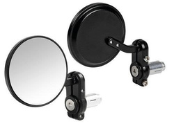 Lusterka aluminiowe Lampa Dernier mocowane na kierownicy, czarne [para]