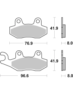 Klocki hamulcowe Brembo SP Kawasaki Ninja H2 SX (18-)/ SE (22-)/ Triumph (wybrane modele) [kpl. na 1 tarczę]