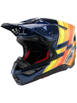 Kask enduro Alpinestars MX Supertech M10 TLD 25 niebiesko-żółto-pomarańczowy