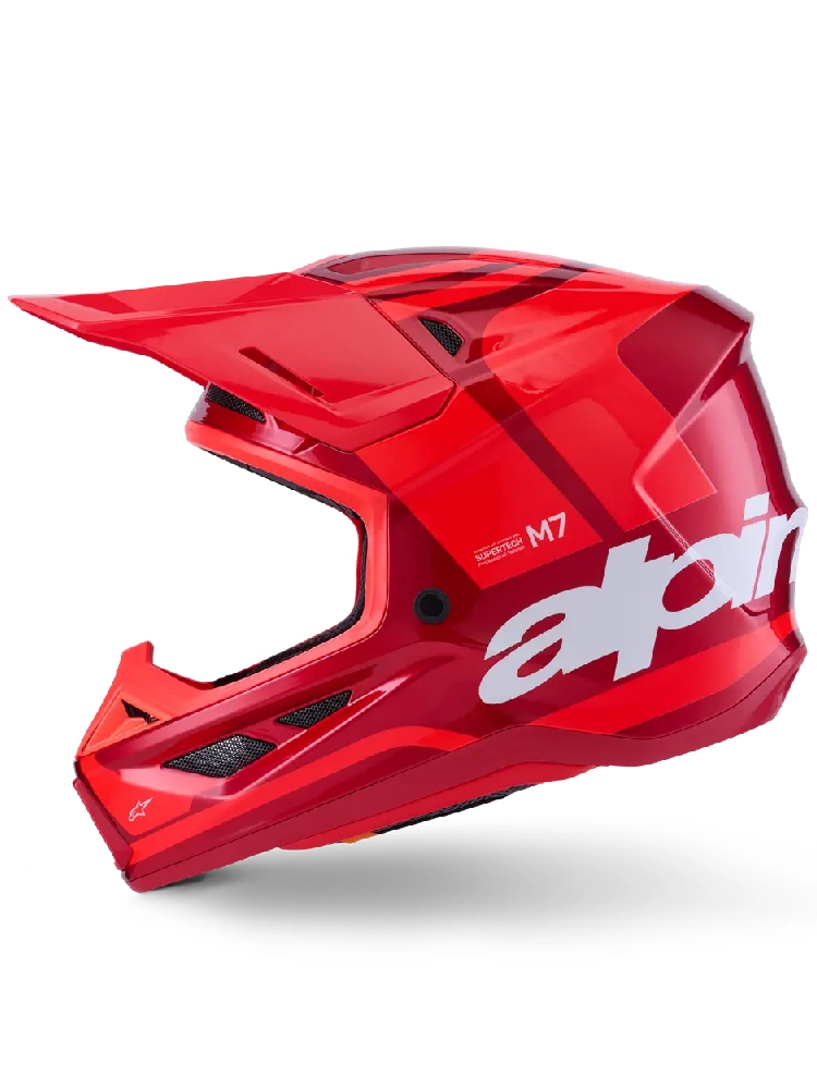 Kask enduro Alpinestars SM7 Core czerwony połysk