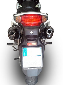 Podwójny tłumik G.P.R Furore Nero [Slip-On, Black Aluminium] - Honda Varadero 1000 [99-11]