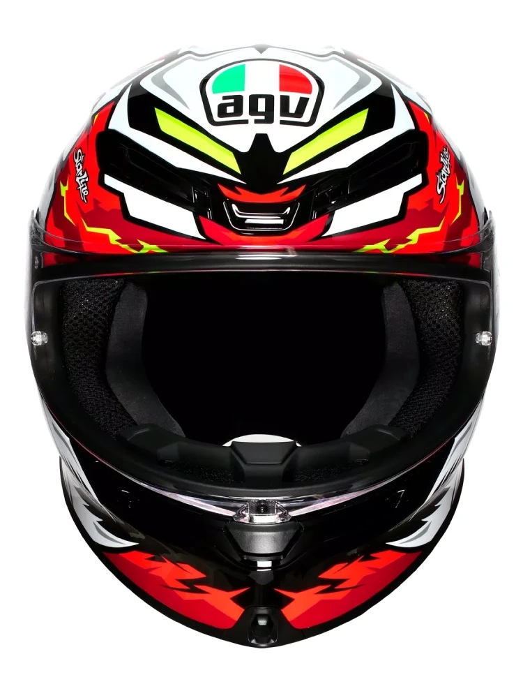 Kask integralny AGV K6 S Bezzecchi 2024 czerwono-biało-czarny