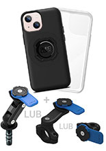 Zestaw na motocykl: etui MAG na telefon iPhone 13 mini (magnetyczne) + wodoodporny pokrowiec MAG + mocowanie Quad Lock