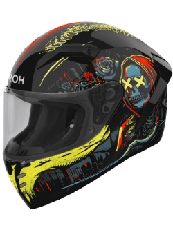Kask integralny Airoh Connor Double Face czarno-żółto-czerwony połysk