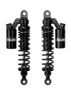 Zestaw amortyzatorów motocyklowych tylnych Ohlins STX36P Twin Blackline Honda/ Kawasaki (wybrane modele)