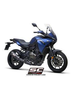 Pełny układ wydechowy 2-1, SC-Project SC1-S Carbon, Czarny kolektor [EURO5] - Yamaha Tracer 700 [20], Tracer 7 / GT [21]