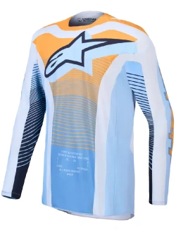 Bluza cross Alpinestars MX Techstar Maven biało-niebiesko-pomarańczowa