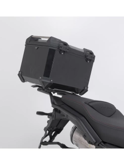 Zestaw: kufry boczne + kufer centralny TRAX ADV + stelaże SW-Motech Moto Guzzi V85 Strada (24-) czarne