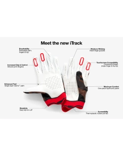 Rękawice cross dziecięce 100% iTrack fluo-czarne