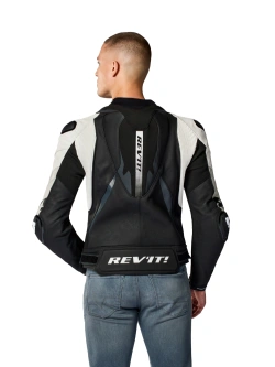 Kurtka motocyklowa skórzana REV’IT! Hyperspeed 3 Pro czarno-biała