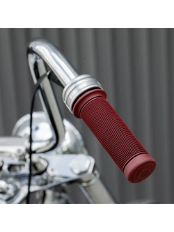 Manetki motocyklowe Biltwell Kung Fu TPV do kierownic o średnicy 25.4 [mm] czerwone