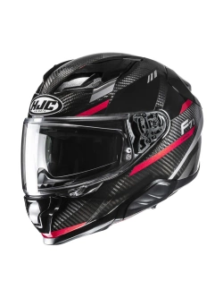 Kask integralny HJC F71 Carbon Esira czarno-czerwony