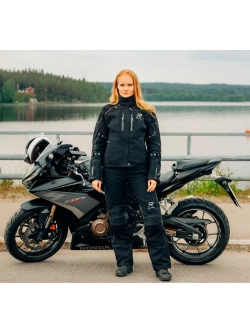 Spodnie motocyklowe damskie tekstylne Rukka FlexoRina czarne