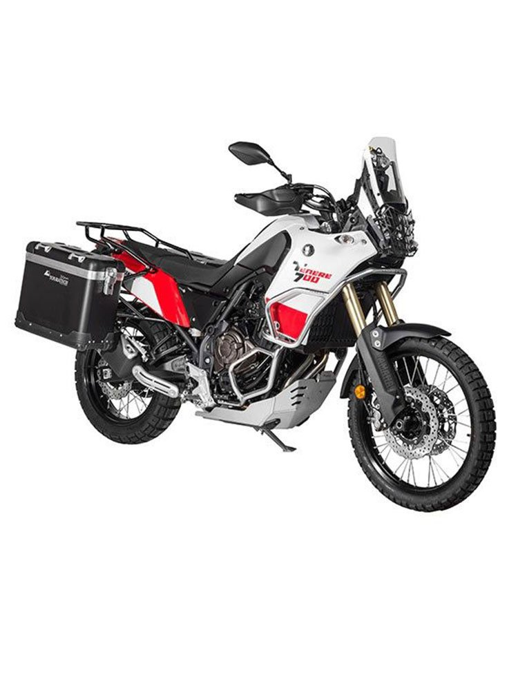 Zestaw: kufry boczne z anodowanego aluminium czarne Zega Pro + stelaże czarne Touratech Yamaha Tenere 700 / World Raid (31+38L)