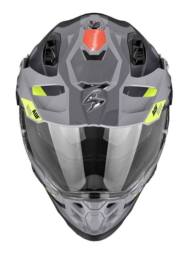 Kask adventure Scorpion ADF-9000 Air Summit srebrno-żółty