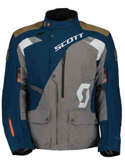 Kurtka motocyklowa tekstylna Scott Dualraid Dryo niebiesko-szara, Wyprzedaż